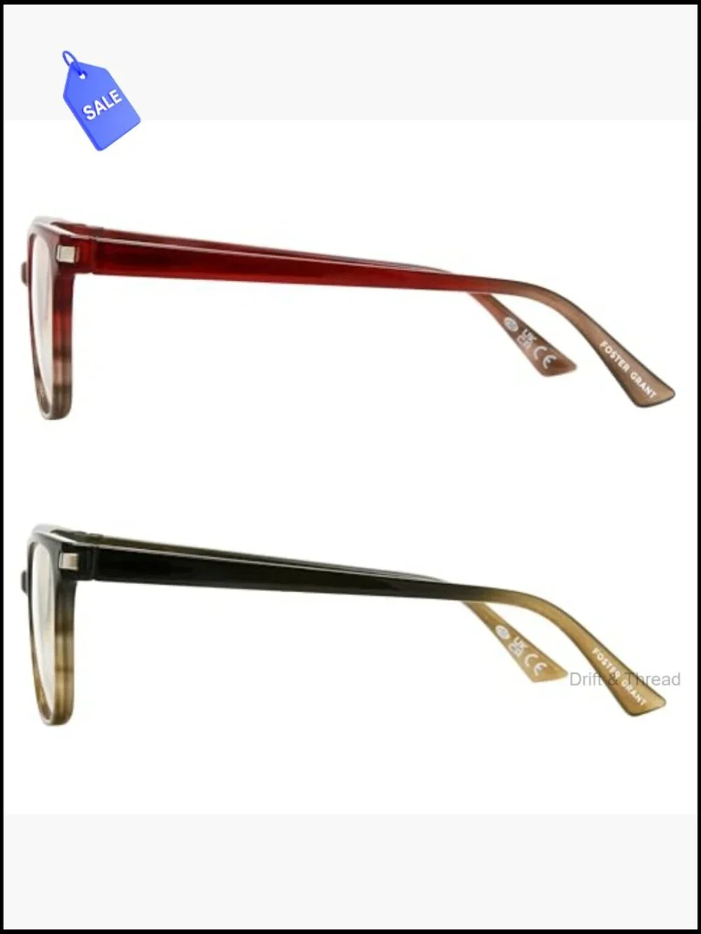 2-Pack Reading Glasses Cat-Eye Spring Hinges Case Included